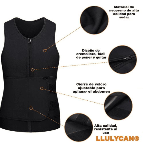 Chaleco de entrenamiento de cintura 2 en 1 para hombre LlulyCan® LlulyCan