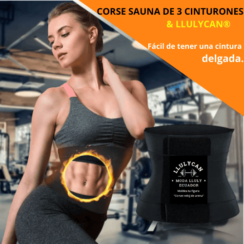 Corsét Sauna de 3 cinturones LlulyCan® LlulyCan